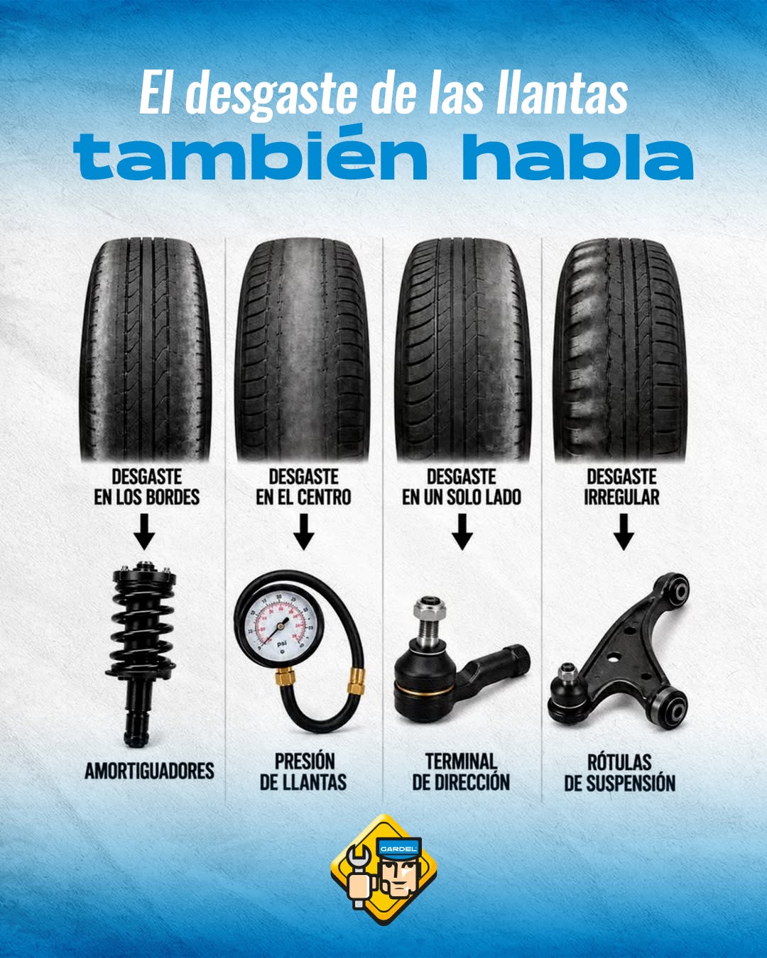 🛞👀 ¡Tus llantas pueden estar avisándote que algo más necesita atención!